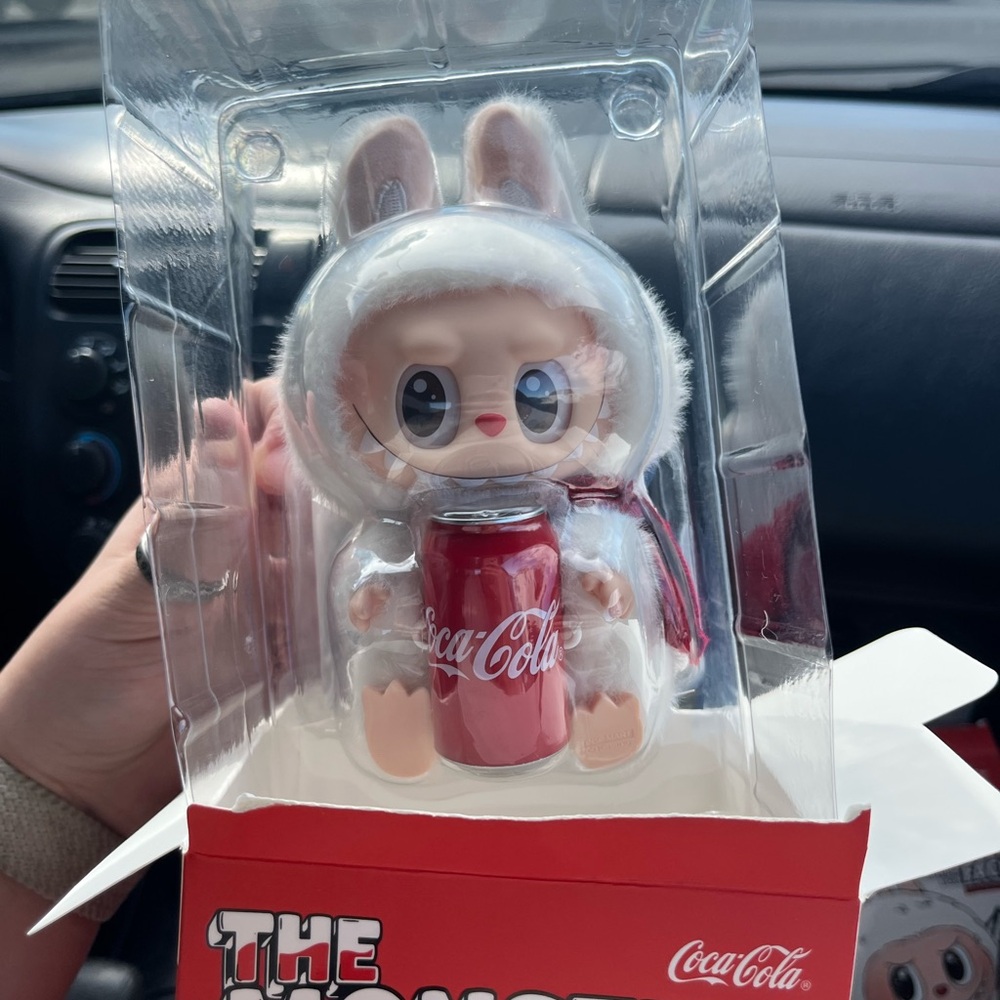 Coca-Cola Labubu Figure with Can